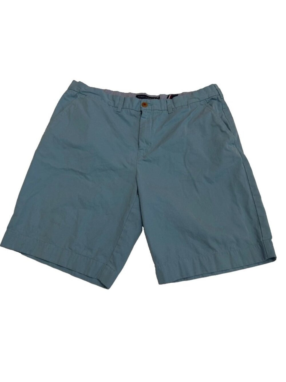 Tommy Hilfiger Classic Fit Shorts Men’s Size 38 Blue Flat Front Casual Cotton